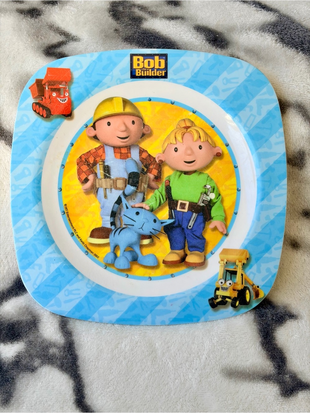 Vintage 2002 Bob the Builder Melamine Children’s Plate by Home Presence